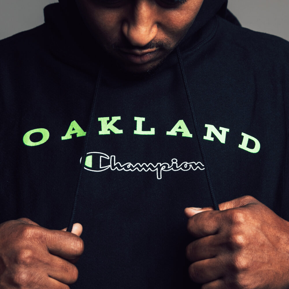 Oaklandish x Champion Collab design